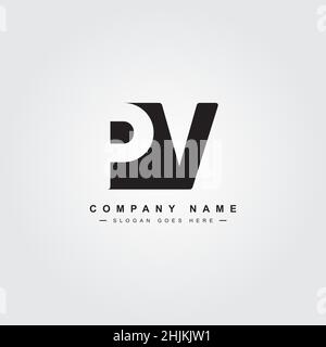 Letra PV Inicial Logo Con Creative Modern Business Typography Vector