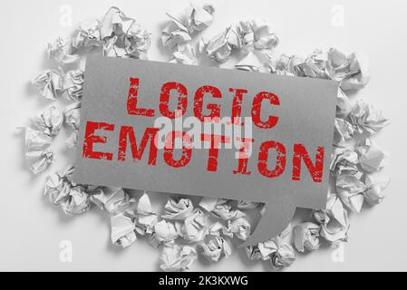 Leyenda De Texto Que Presenta Logic Emotion Concepto Significado Los