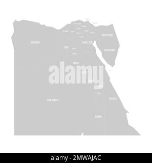 Egipto Mapa Pol Tico De Las Divisiones Administrativas Gobernaciones