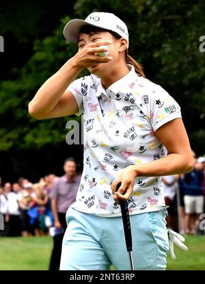 Japanese Hinako Shibuno Reacts After Winning The British Women S Open