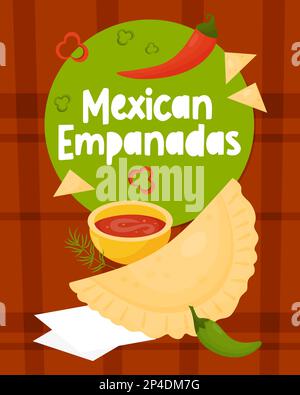 Empanada Mexicana Con Salsa Comida Mexicana Popular Tradicional