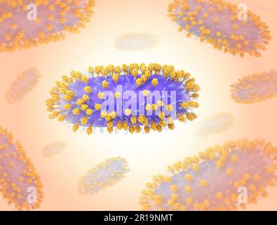 Human Respiratory Syncytial Virus RSV Diseño creativo con