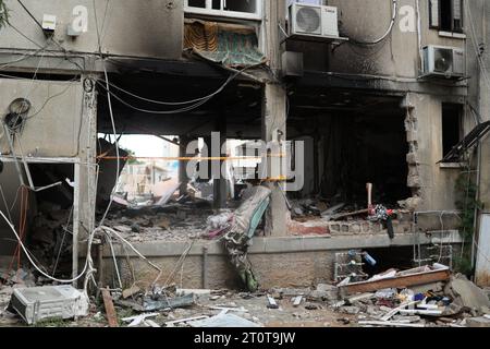 Ashkelon Israel 09 de octubre de 2023 Una visión de la devastación