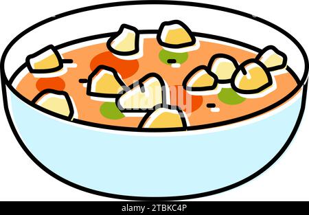 Sopa Minestrone Cocina Italiana Icono De Color Ilustraci N Vectorial