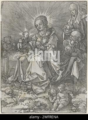 María con Cristo y una manzana Albrecht Dürer después de Israhel van