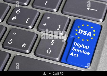 Concepto De La Ley De Servicios Digitales DSA Introduzca La Tecla En