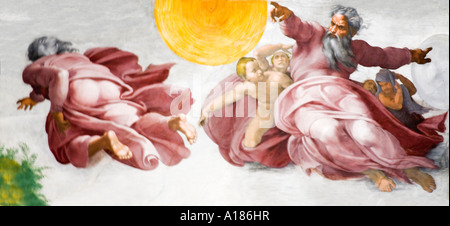 CAPILLA SIXTINA La creación de Miguel Ángel Fotografía de stock Alamy