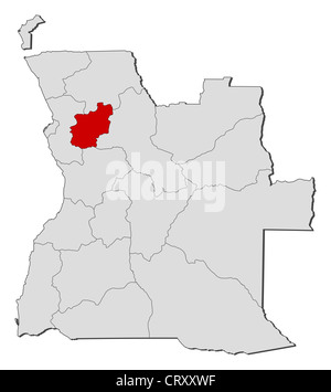 Forma De La Cuanza Norte Provincia De Angola Con Su Capital Aislada