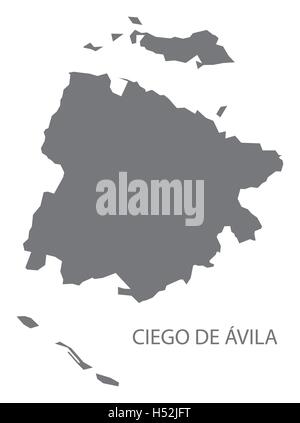 Ciego De Avila Cuba Mapa De La Ciudad En Blanco Y Negro Color En Estilo