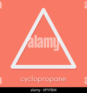 Cyclopropane cycloalkane molécula Utilizados como anestésicos Fórmula