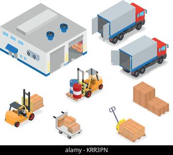 Carga De Mercanc As En Almac N Ilustraci N Vectorial Dibujos Animados