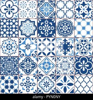 Lisboa Azulejo mosaico vector patrón geométrico portugués o español