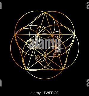 Fibonacci Espiral La Geometr A Sagrada Imagen Vector De Stock Alamy