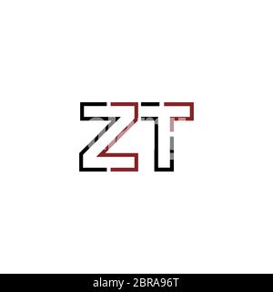 Mod Le Vectoriel De Logo Zt Illustration Initiale Du Vecteur Zt De La