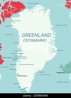 Danemark Groenland Arctique Atlas Des Cartes Carte Du Monde Arctique