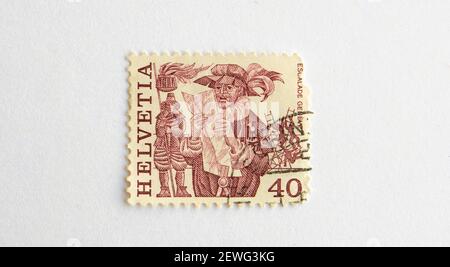 La Suisse L Helvetia Timbres Poste Mark De L Architecture Photo