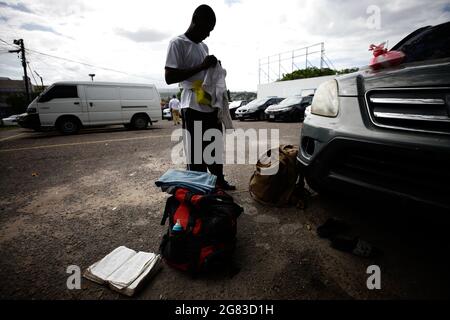 Juillet Tegucigalpa Honduras Les Parents Migrants Sont