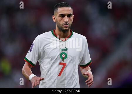 Doha Qatar Novembre Hakim Ziyech Du Maroc C L Bre Apr S Avoir