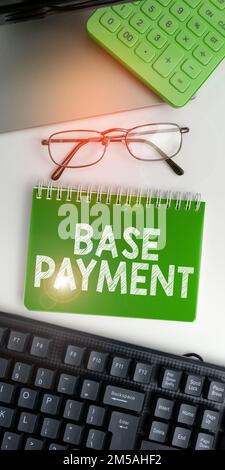 Affichage Conceptuel Paiement De Base Mot Pour Le Montant De La