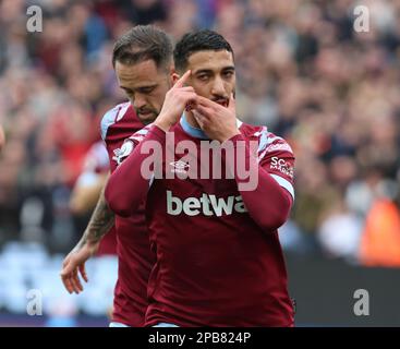 Saïd Benrahma de West Ham United célèbre le but d ouverture de la