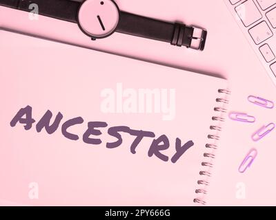 Criture Affichant Du Texte Ancestry Word Pour L Histoire Ou Le