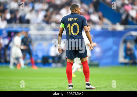 Paris France Juin Kylian Mbappe De France R Agit Lors Du