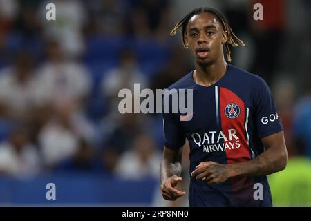 Bradley Barcola Du PSG Lors Du Match De Championnat De France De Ligue