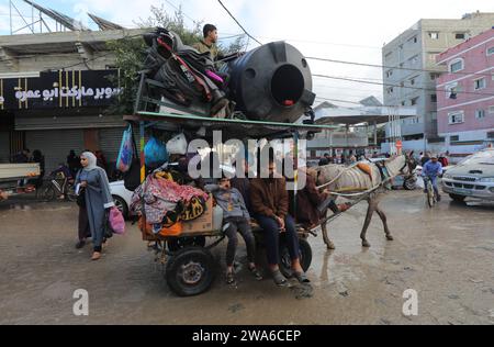 Les Gazaouis Vivant Dans Certains Quartiers De Nusairat D M Nagent Dans