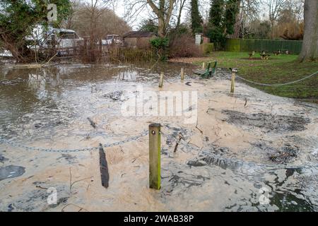 Datchet Royaume Uni Janvier Suite Aux Fortes Pluies R Centes