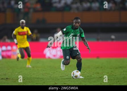 02 2024 février Moses Daddy Simon Nigeria contrôle le ballon lors d