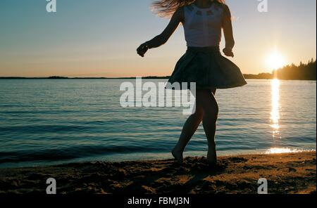 Nude Woman Walking On Beach Photo Stock Alamy