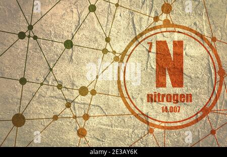 Azoto N Elemento Chimico Segno Di Azoto Con Numero Atomico 7 Chimica