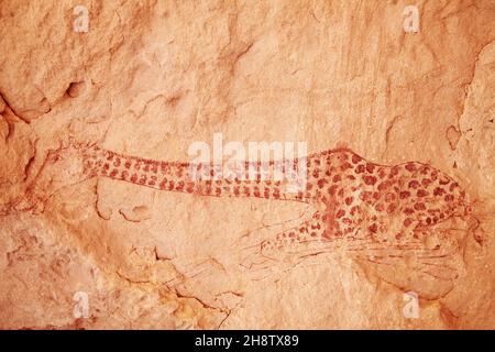 Antiche Pitture Rupestri Nel Deserto Del Sahara Tadrart Algeria Foto