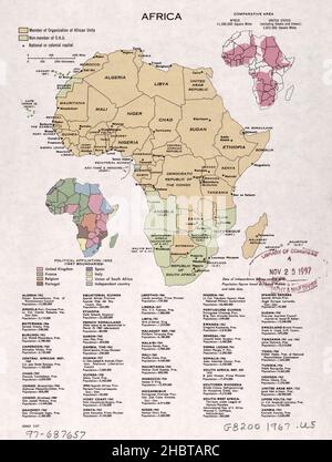 Mappa Di Africa Mappa Politica Africana Che Mostra I Confini Regionali