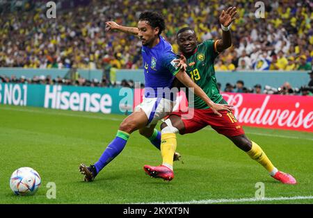 Marquinhos A Sinistra Del Brasile E Collins Fai Del Camerun