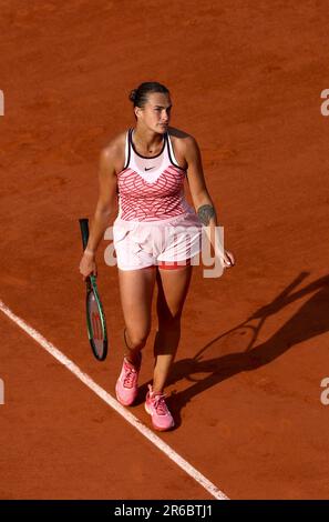 Parigi Francia 8th Giugno 2023 La Tennista Aryna Sabalenka