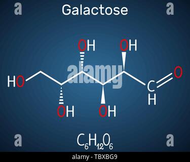 Il Galattosio D Galattosio Latte Molecola Di Zucchero Forma Lineare