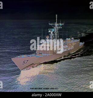 USS REUBEN JAMES (FFG-57) Stock Photo