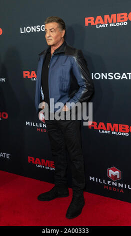 New York, NY - September 18, 2019: Sylvester Stallone attends Rambo: Last Blood fan event & special screening at AMC Lincoln Center Stock Photo