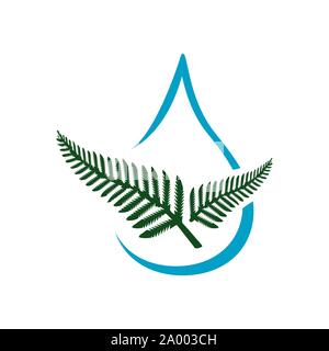 healthy aqua organic water sign logo design vector element Stock Vector