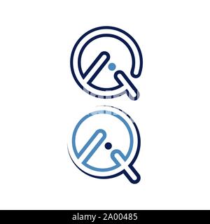 creative Q Letter logo design vector graphic concept Stock Vector