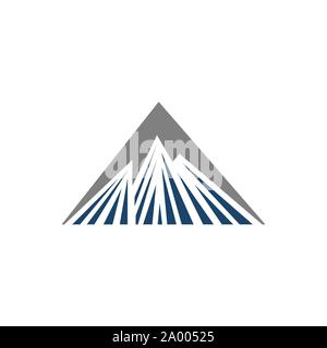adventure outdoor peak of Mountain logo design vector template Stock Vector