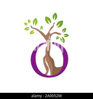 special silhouette tree logo vector graphics elements Stock Vector