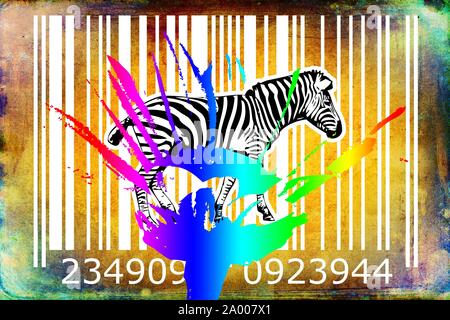 barcode design art idea Stock Photo