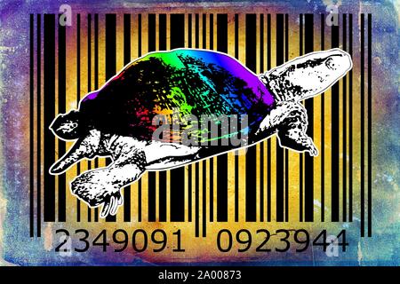 barcode design art idea Stock Photo