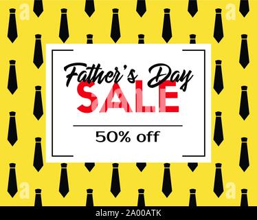 Fathers day sale. Vector discount template Stock Vector