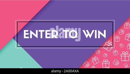 Enter to win. Vector banner with frame Stock Vector
