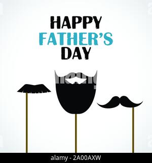 Happy fathers day. Vector greeting card Stock Vector