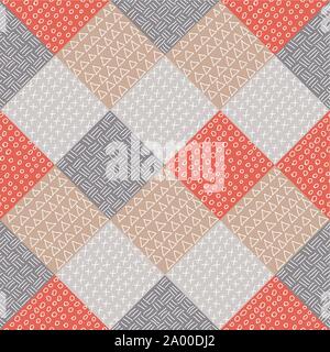 Vector patchwork seamless pattern Stock Vector