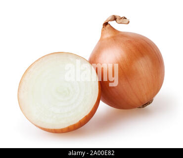 Onion bulbs isolated on white background with clipping path Stock Photo